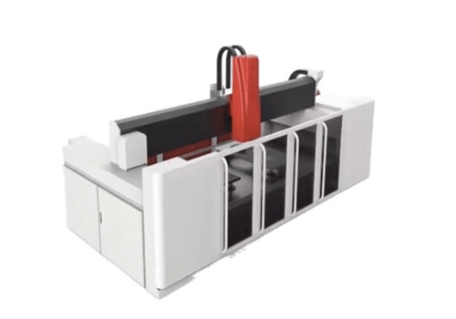 Horizontal glass milling and drilling machine