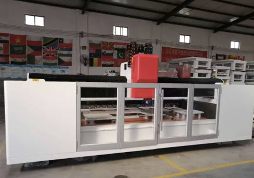 Horizontal glass milling and drilling machine